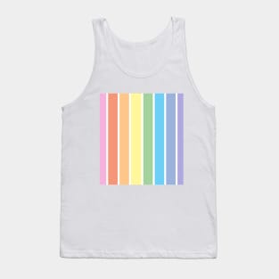 Bright pastel rainbow stripe - vertical Tank Top